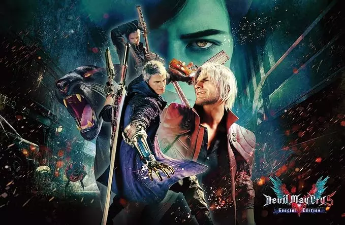 Superpôster PlayStation – Devil May Cry 5: A Arte Definitiva para Fãs de Ação e Estilo!